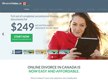 Tablet Screenshot of divorceonline.ca